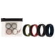 thumbnail image 1 of Juego de anillos escalonados de 2 capas de boda de silicona - Negro por ROQ para hombres - Anillo de 4 x 9 mm, 1 of 1