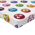 thumbnail image 2 of Funny Faces Fitted Sheet Set, Cartoon Characters in Colorful Design Emotional States Crying Happy Print, Decorative Bedding All-Round Elastic Pocket 2 Pcs, Twin Size, Multicolor, by Ambesonne, 2 of 3
