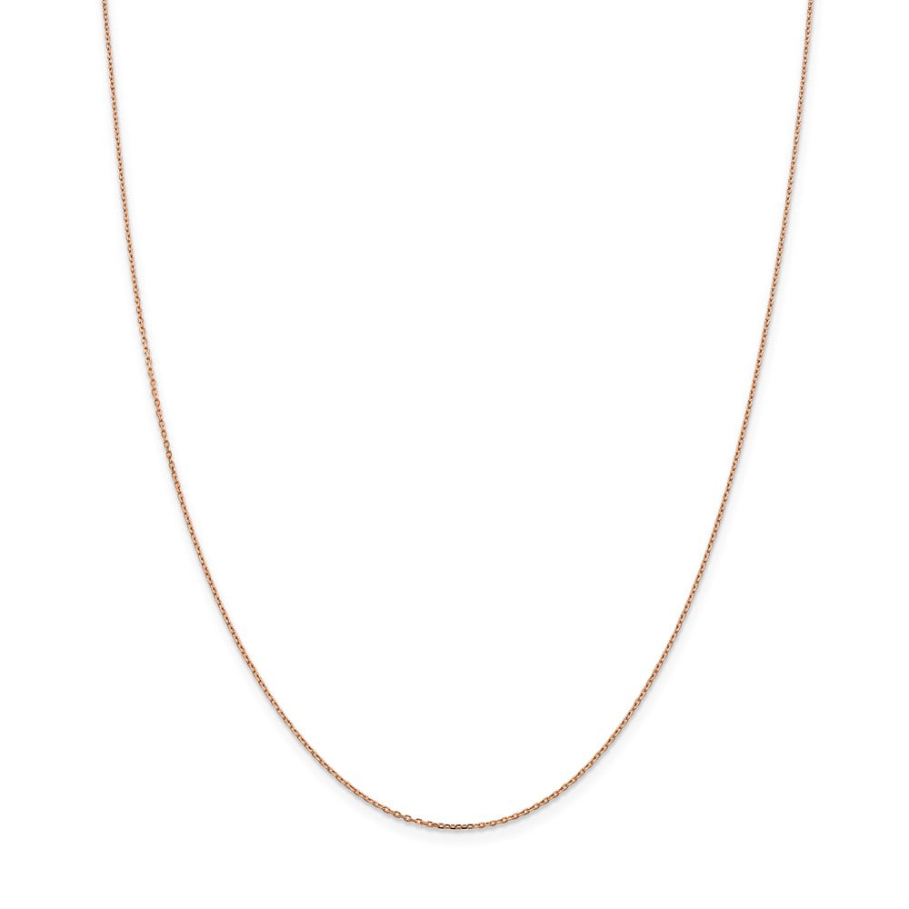 Width 1.1 mm Details about   14K Rose Gold Cable Link Chain 