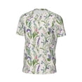 thumbnail image 6 of Wukai Wisteria Flower Print Men's Short-Sleeved Mesh T-Shirt,Quick-Dry Short Sleeve Workout T-Shirt-X-Small, 6 of 8