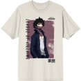 thumbnail image 1 of My Hero Academia Dabi Distressed Box Crew Neck Short Sleeve Tofu Men's T-Shirt, 1 of 3
