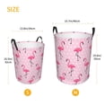 thumbnail image 5 of PAYOHTO Foldable Laundry Room Hamper Bucket Waterproof Bathroom Basket for College Student Living Room Storage Pillows Blankets Pink Flamingo, 5 of 8