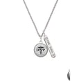 thumbnail image 2 of Delight Jewelry Silvertone Domed Black DNP Silvertone Hope Anchors the Soul Bar Charm Necklace, 23", 2 of 4