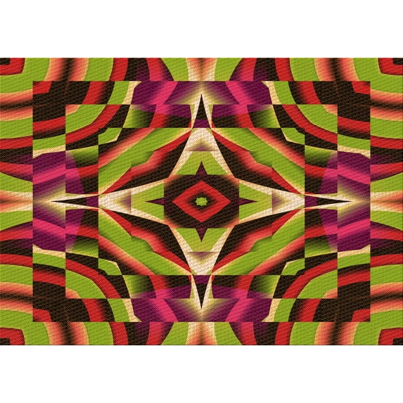 Ahgly Company Indoor Rectangle Patterned Cranberry Red Area Rugs, 2' x 3'