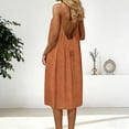 thumbnail image 2 of Chemise de Nuit pour Femmes, Robe Décontractée Unie Sans Manches à Col Rond et Dos Nu, Robe Douce pour la Maison Ou les Vacances, 2 of 6