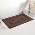thumbnail image 5 of Unique Bargains Cute Heart Pattern Bath Rugs Mat Soft Absorbent Bath Rugs Brown 20" x 32", 5 of 7