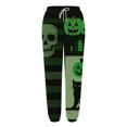 thumbnail image 6 of Green Fall, Autumn, & Halloween Themed Pajama Pants Men & Women Loose Fit Lounge Pants, Comfy Loungewear L, 6 of 6
