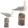 thumbnail image 4 of Arborister 2Pcs Nautical Bird Figurine Model Wood Marine Decoration Mediterranean Style Statue Desktop Cabinet Decoration for Home Living Room Bedroom, 4 of 10