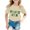 Beige, variant on Girls T Shirts Breathable Letter Print Crew Neck Short Sleeve Tee for Sporty Wear Girls Tops Beige 1 Years-2 Years