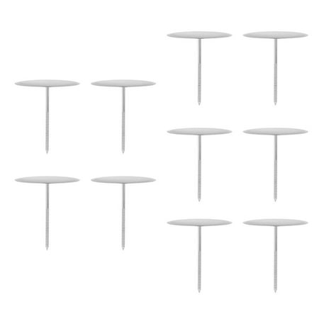 

Raindrops 10Pcs Flower Nails Silver Cylindrical 430 Stainless Steel Cake Flower Tools Diy Cakes