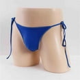 thumbnail image 5 of XMMSWDLA Mens ice Silk Bikini Tie Side G String T Back Thongs Briefs Adjustable Underwears, 5 of 6