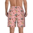 thumbnail image 3 of Yiaed Retro 70s 60s Hippie Flower Print Men's Swim Trunks with Lining Quick Dry Sports Shorts Beach Shorts Boardshorts-Medium, 3 of 5