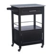 thumbnail image 1 of Cliff Black Kitchen Cart, 1 of 9