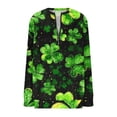 thumbnail image 2 of TaTaai Ladies St. Patrick's Day Print Long Sleeve Sweatshirt Fashion Loose Round Neck Casual Top Soft Comfortable for Daily Home Office Streetwear Gift, 2 of 5