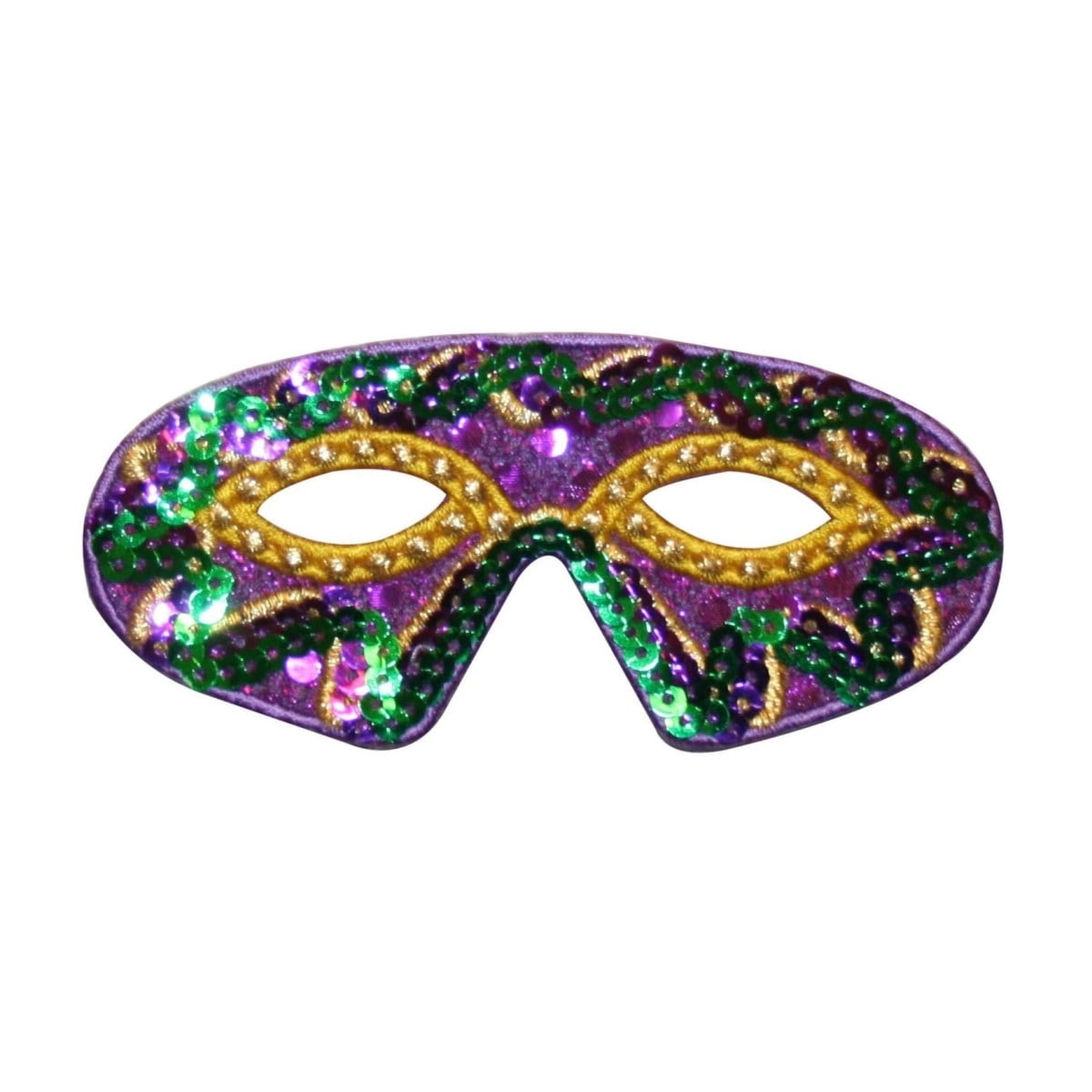 Mardi Gras Drama Drama Faces Embroidered Iron On Applqiue Patch