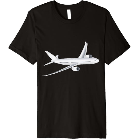 Jet Airplane Premium T-Shirt men and women can wear, black, white, gifts