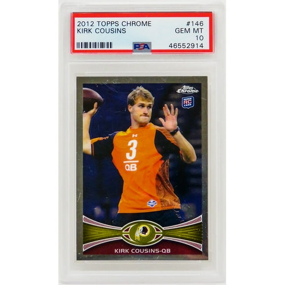 Kirk Cousins 2012 Topps Chrome Football #146 RC Rookie Card - PSA 10 GEM MINT
