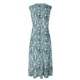 thumbnail image 2 of Vestido Corto de Verano de Moda sin Mangas con Cuello en V Impreso Vestido Casual Grande Del Doblado para Diario, 2 of 5