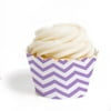 Dress My Cupcake Standard Cupcake Wrappers, Chevron, Lavender, Set of 12