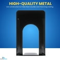 thumbnail image 6 of 1InTheOffice Metal Bookends, Heavy Duty Metal Bookends, Metal Bookends for Shelves, Black Bookends, 8 1/4" x 5 7/8" x 9", 4/Pack, 6 of 8
