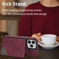 thumbnail image 3 of SaniMore for iPhone 14 Pro Max 6.7" PU Leather Case RFID Blocking, Back Magnetic Button Flip Wallet Cover Built-in Card Slot & Multi-Angle Kickstand Ultra-Thin Full Body Protective Shell, Winered, 3 of 6