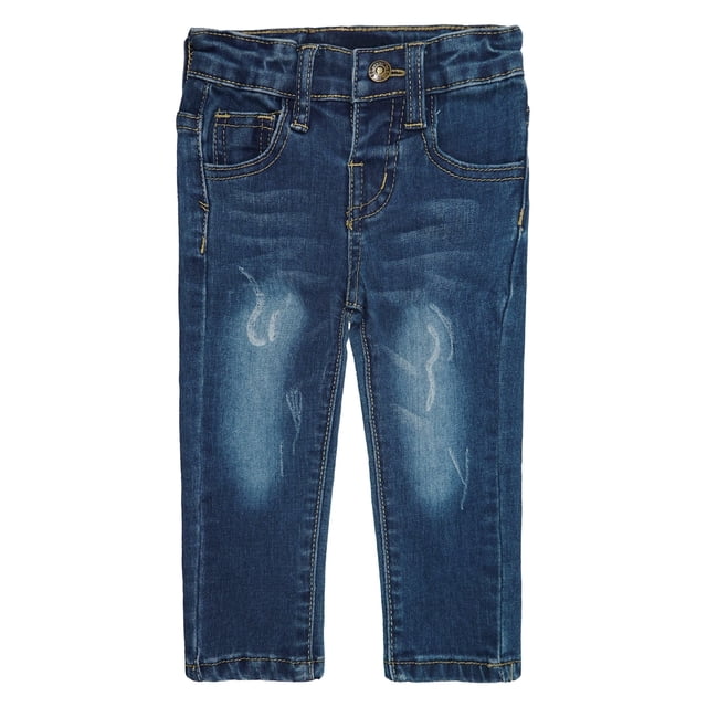 KIDSCOOL SPACE Jeans Bébé Garçons Filles, Denim Déchiré Extensible Pantalon Doux