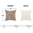 thumbnail image 5 of Brown Floral Throw Pillow Covers 18x18 Set of 2, Flower Print Linen Decorative Pillow Covers Neutral Vintage Decoration Outdoor Cushion Cover Floral Pillowcase for Sofa Couch Farmhouse Room, 5 of 6