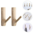 thumbnail image 6 of Set of 2 Vintage Wooden Wall Hooks Natural Branch Design Rustic Coat Hangers for Home Decor, 6 of 7