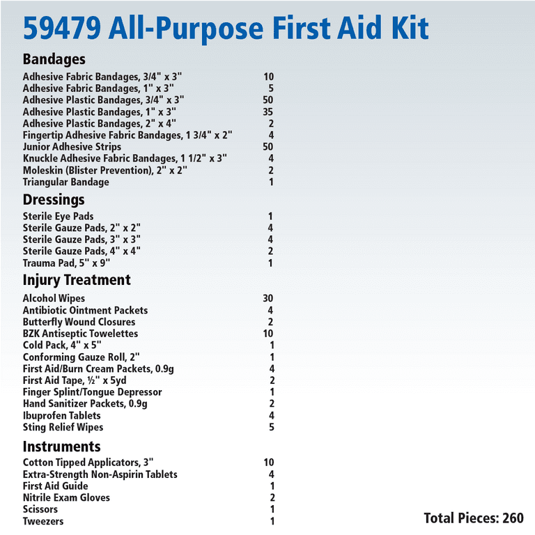 First Aid Only 520-FR All-Purpose Emergency First Aid Kit for Home, Work,  and Travel, 158 Pieces