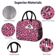thumbnail image 4 of Womens Pink and Black Of Leopard Print Lunch Box for Work,Insulated Lunch Bag for Women,Loncheras Para Mujer,Leakproof Adult Lunch Bag for Work,Beach,Travel,Picnic,Camping, 4 of 7