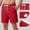 Red, variant on Mens Swim Trunks with Compression Liner 2 in 1 Quick Dry Bathing Suit Beach Shorts with Zipper Pockets
