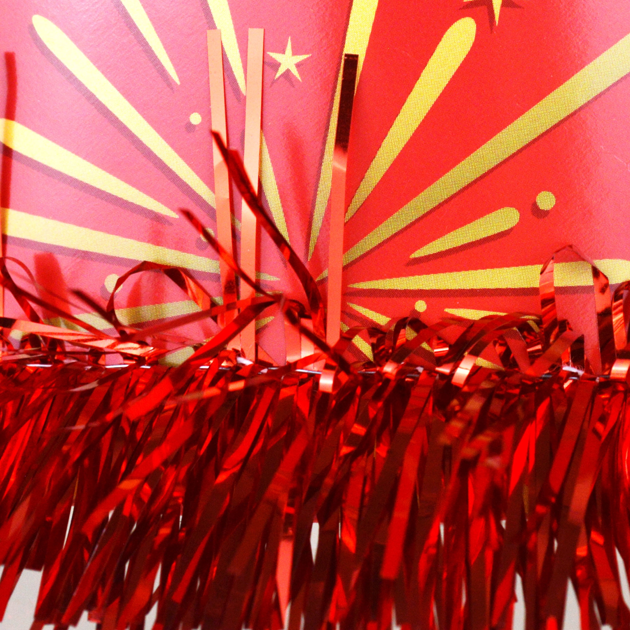 Chapeau conique rouge du Nouvel An avec franges et inscription « Bonne année », 1 Pièce, décorations festives, une façon originale de célébrer avec style, adulte