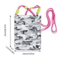 thumbnail image 2 of Multi-Color Cross-Body Handbag 8.27×5.91in Waterproof, Scratch-Resistant And Odor-Free Detachable Shoulder Strap Vector Camouflage Pattern Gray_3, 2 of 8