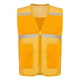 thumbnail image 1 of inlzdz Safety Vest for Men Women High Visibility Vest Safe Reflective Top Reflective Strips Work Earthy Yellow 175, 1 of 6