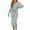 Gray(Fashion), variant on Women Knit Dresses Long Sleeve V-Neck Wrap Midi Dress Belted Waist Stretch Bodycon Side Slit Skirts,Red,M