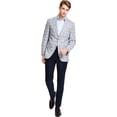 thumbnail image 1 of Tommy Hilfiger Mens Modern-Fit Blue Plaid Coat, Multicoloured, 38 R/M37.5, 1 of 1
