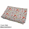 thumbnail image 5 of Cartoon Floor Pillow Lounger Cover, Cartoon Like Tea Pots with Retro Polka Dots in Orange Colored Flowers Art Print, Nap Mat Printed Fabric Case for 5 Pillows, 88" x 27", Multicolor, by Ambesonne, 5 of 5