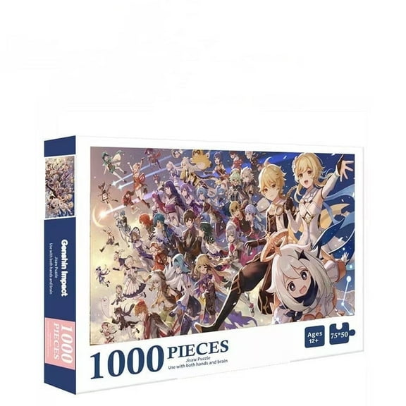Jigsaw Puzzle 1000 Pieces for Adults Game Genshin Impact Learning Educational