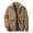 Khaki, variant on BADHUB Men's Vintage Fleece Sherpa Lined Corduroy Trucker Jackets Big and Tall Lapel Button Down Thickened Thermal Winter Coats Black XL