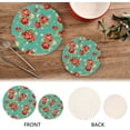 thumbnail image 7 of SKYSONIC Pot Holders Trivets Set cs Pink Red Rose Flower Floral Potholders for Kitchens 100% Cotton Thread Weave Trivets Kitchen Trivet for Table Countertop Protector Hot Pads Pans Mats, 7 of 7