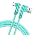 thumbnail image 4 of Fast Charging Cable Double Elbow Data Cord Replacement Android Fast Charging for Android Mobile Phone Micro USB Interface, Green, 1m, 4 of 8