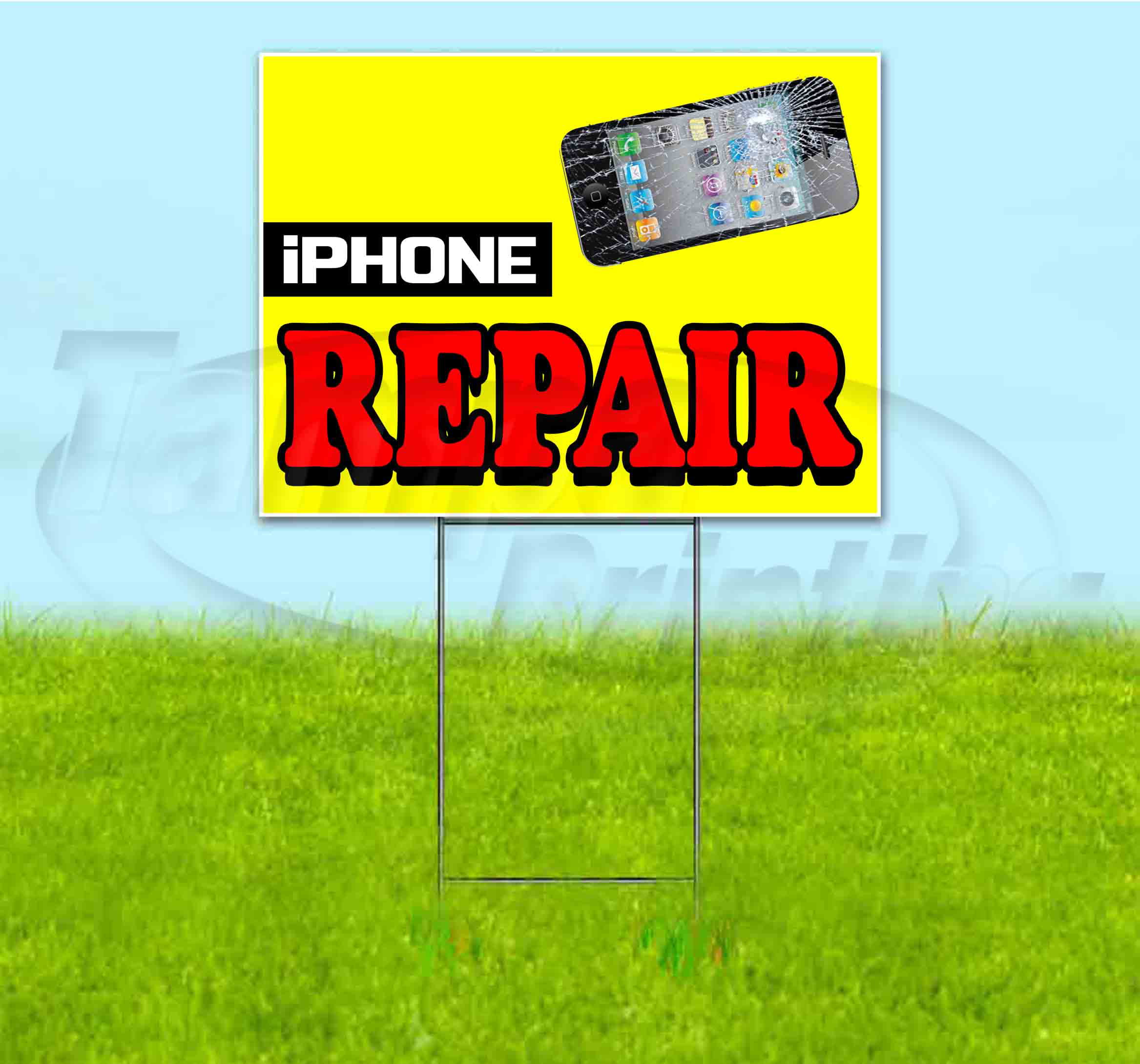 iPhone Repair Services Plastic Indoor Outdoor Coroplast Yard Sign