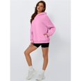 thumbnail image 4 of Sudaderas con Capucha de Gran Tamaño para Mujer, Sudaderas Cómodas, Conjuntos de Moda de Otoño, Blusas Casuales, Ropa de . Rosa XL, 4 of 8