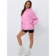 thumbnail image 4 of Sudaderas con Capucha de Gran Tamaño para Mujer, Sudaderas Cómodas, Conjuntos de Moda de Otoño, Blusas Casuales, Ropa de . Rosa M, 4 of 8
