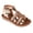 Rose Gold, variant on bebe Girl's Shiny Gladiator Flat Sandals with Glittery Strap Design - Flat Sandals for Toddler, Rose Gold, 8