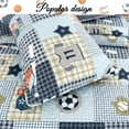 thumbnail image 2 of Cozy Line Home Fashions Child/Teen Sports Cotton/Microfiber/Polyester Reversible Quilt Sets, Queen, 3-Pieces, 2 of 6