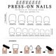 thumbnail image 3 of Press on Nail French Tips Fake Nail Square False Nail with Sea Mew Sunset Designs Full Cover Artifical Acrylic Nail, 3 of 4