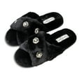 thumbnail image 5 of Jessica Simpson Womens Plush Cross Band Plush Memory Foam Slide Slipper, 5 of 9