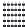 thumbnail image 1 of Uxcell 30 Pack Tapas de Tornillo Negras 24/410 para Botellas Exprimidoras de Repuesto para Manualidades, Artes, Pegamento y Líquidos, 1 of 5