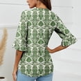 thumbnail image 4 of Levmjia Womens Tops Long Sleeve V Neck Cotton Blouse Solid Color Casual Shirt Fitted Regular Fit Comfortable Breathable Work Office Holiday Travel Home Loungewear All Season Basic Tee, 4 of 4